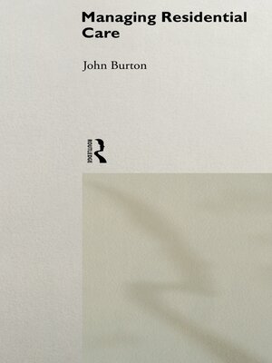 cover image of Managing Residential Care
